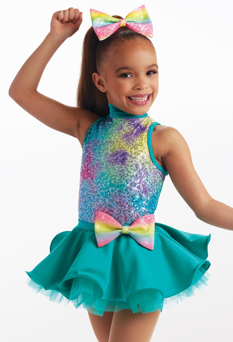 Weissman authentic Dance lyrical costume LOVE IS BIG ENOUGHn11004 juniper Green child SC