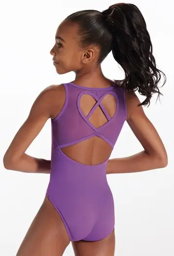 Mesh Heart-Back Leotard