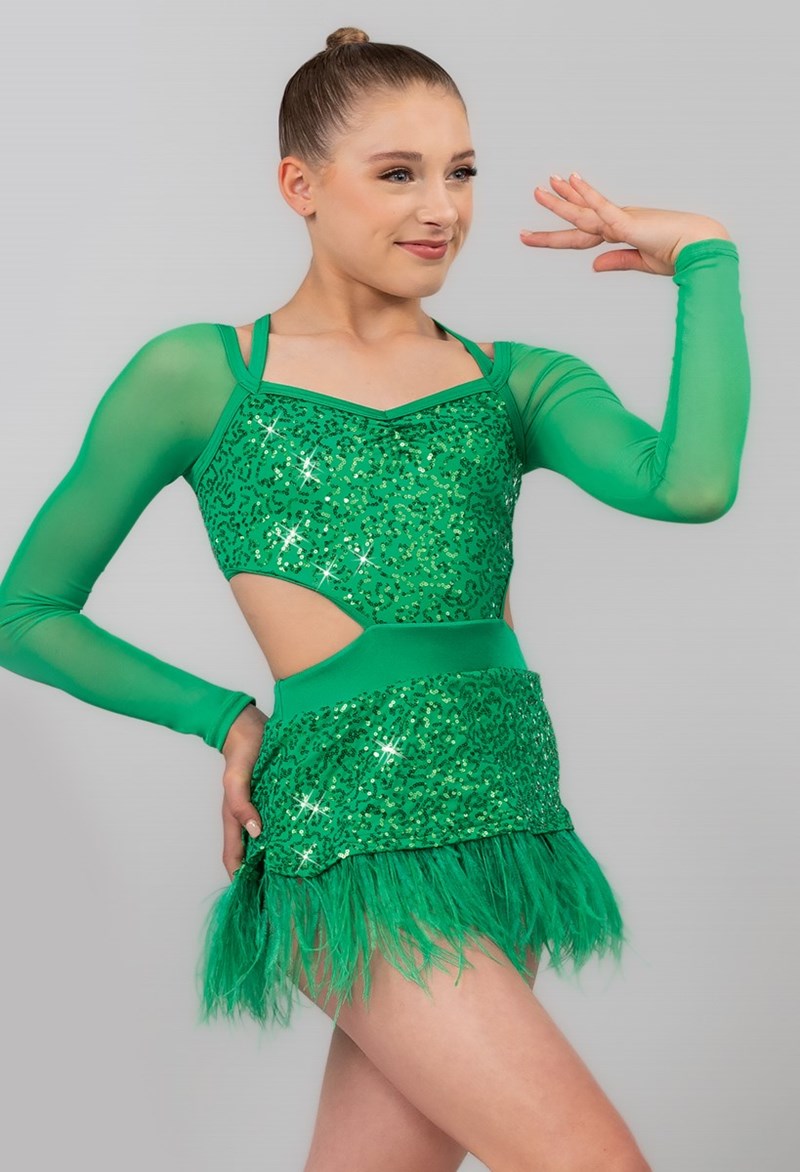 Sequin Feather Hem Dance Dress Costume | Weissman®