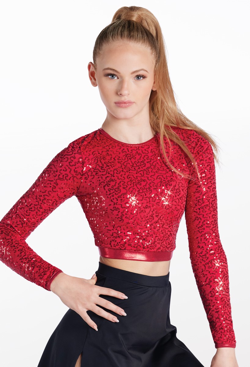 Sequin Long Sleeve Top