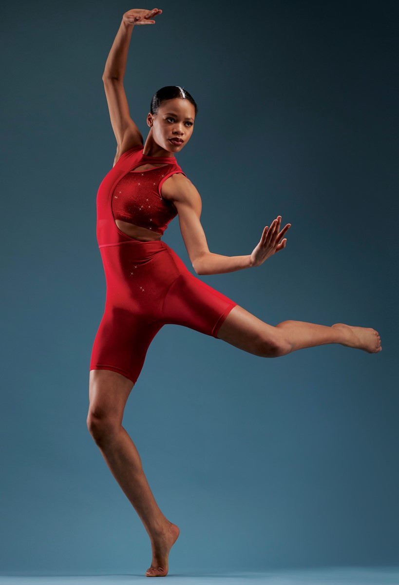Crossover Mesh Biketard Dance Costume | Weissman®