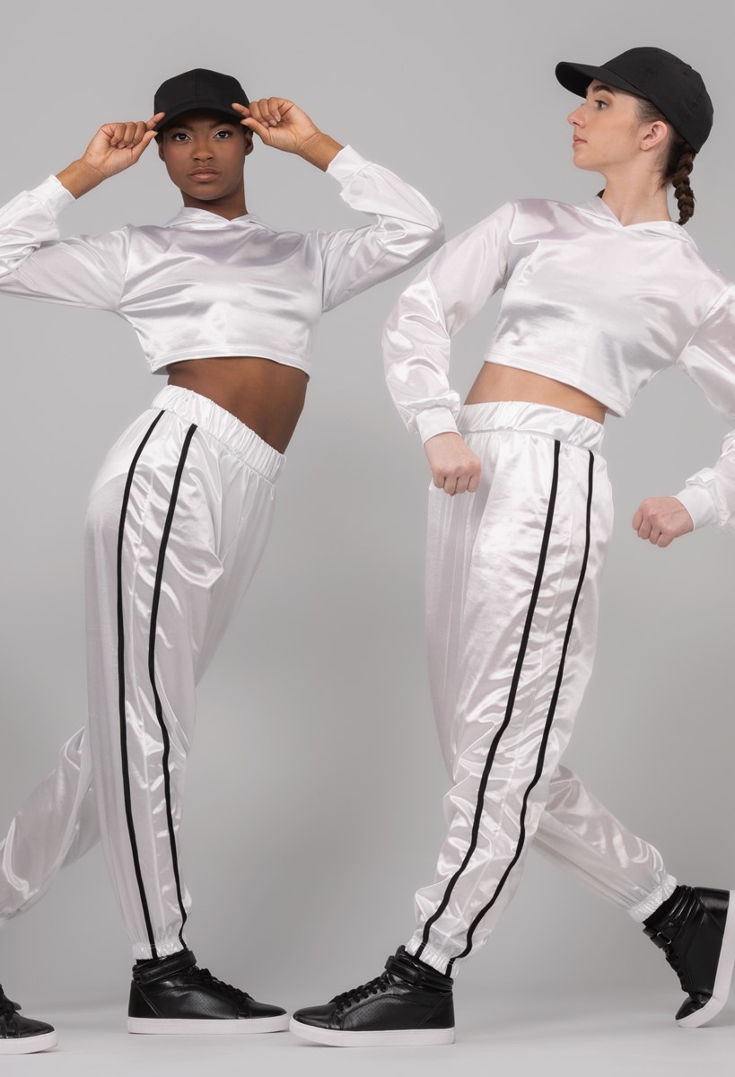 Satin Cropped Hoodie | Weissman®