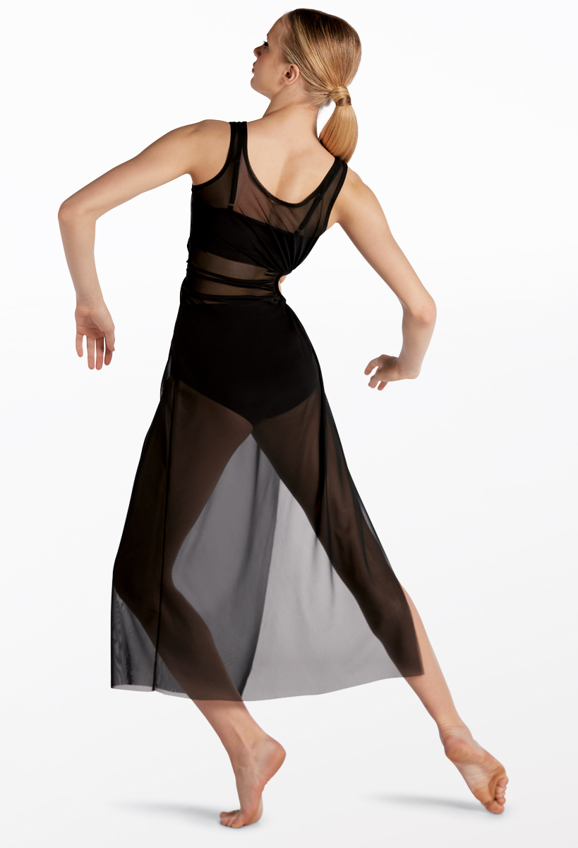 Cutout Maxi Overdress - Black - Large Child - Dance Dress 15605