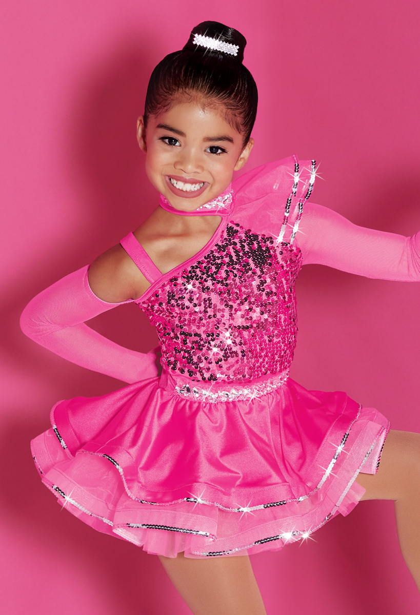 Asymmetric Mock Neck Sequin Jazz Dress | Weissman®