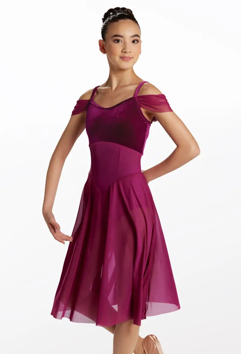 pink modest bridesmaid dresses Kane Asymmetrical Off the Shoulder Bridesmaid Dress main image 0