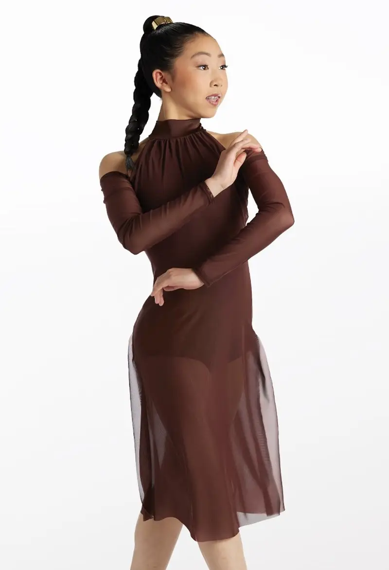 knee length dresses for ladies Maxi Green Mesh Shift Dress main image 0