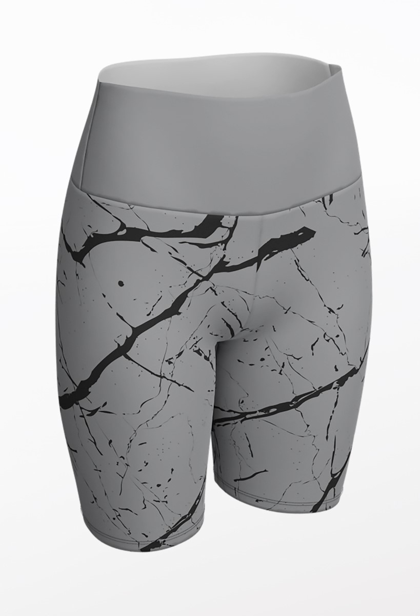 Faux Marble Print Custom Bike Shorts | Weissman®