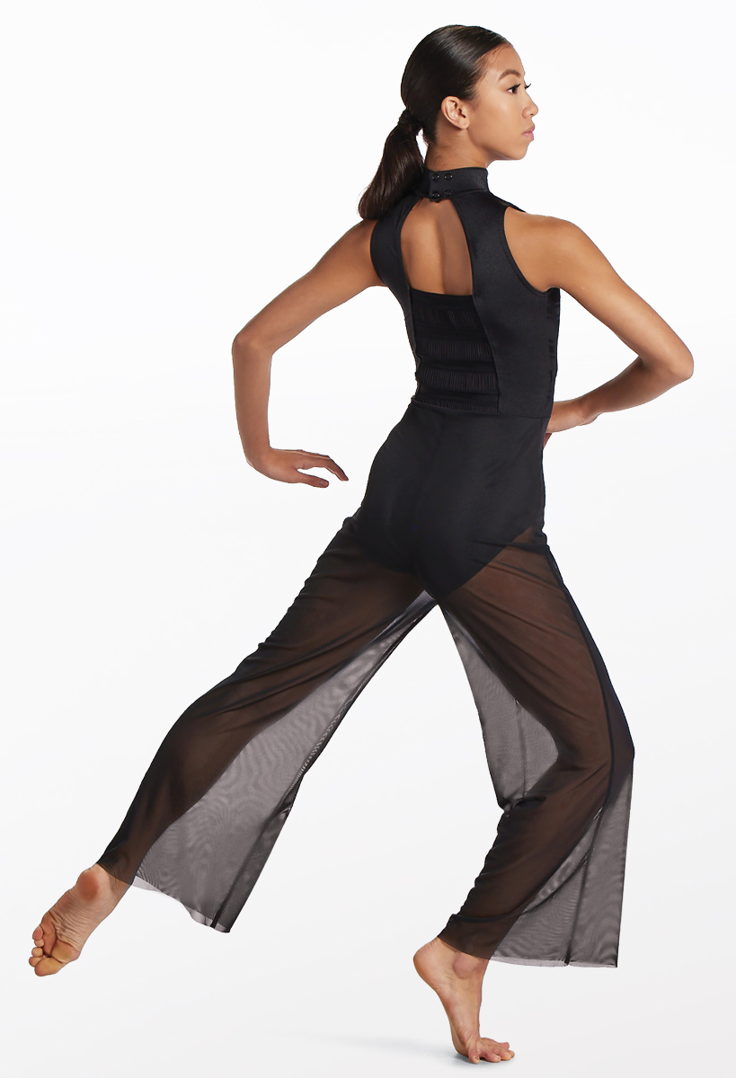 Mock Neck Shirred Jumpsuit - Balera Performance - Product no