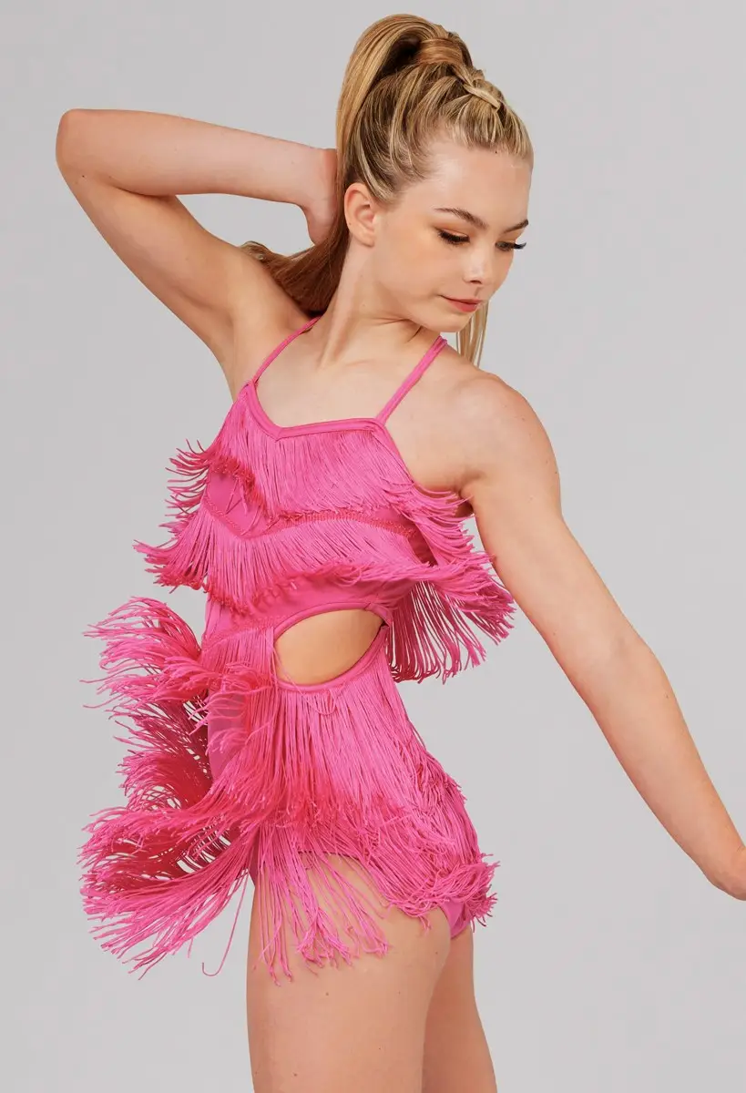 Cutout Fringe Dress Dance Costume