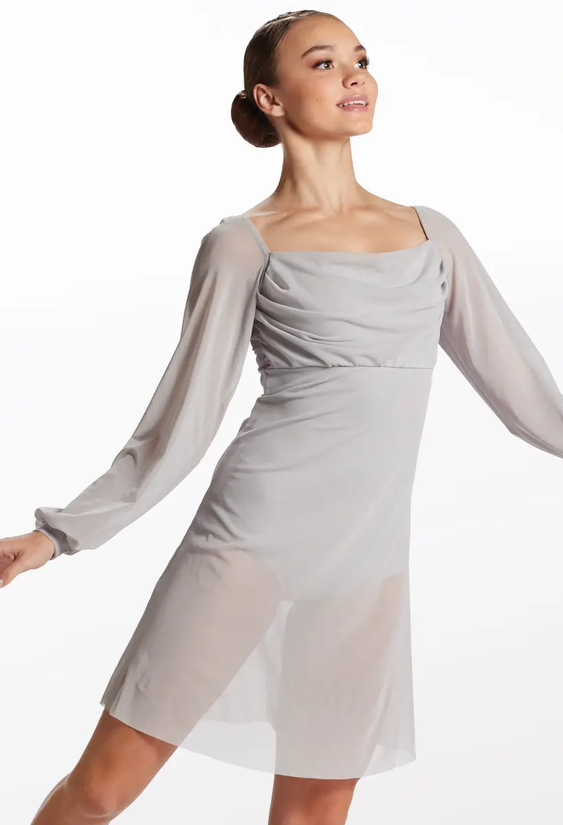 knee length dresses for ladies MESH WRAP MIDI DRESS-D11003 – The Dance Rack