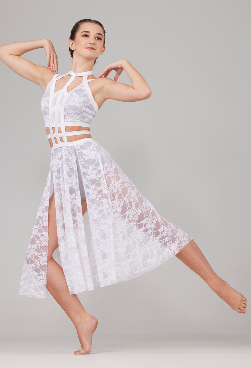 Strappy Lace Midi Dress Dance Costume | Weissman Strappy Lace Midi Dress Dance Costume | Weissman