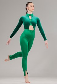 Revolution Dancewear Costume SZ SA Sm Adult Neon Green Sequins Halter Open  Back