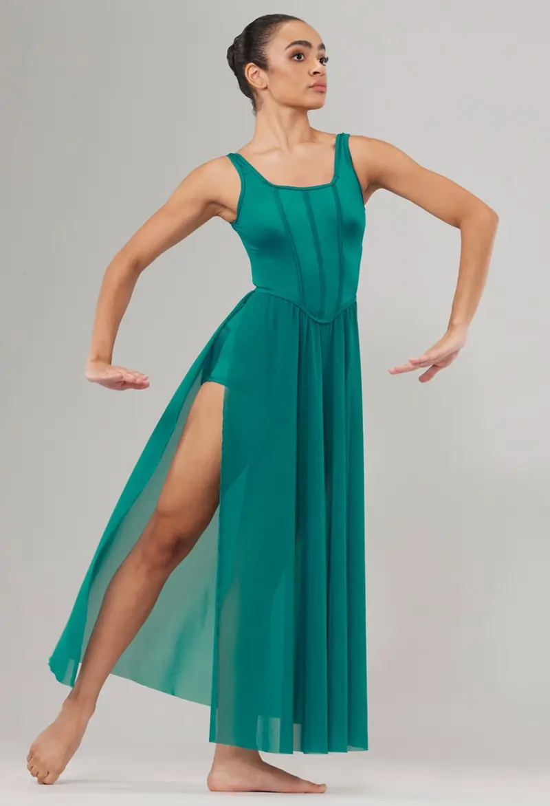 Slit Maxi-Length Skirt Peasant Dress | Weissman