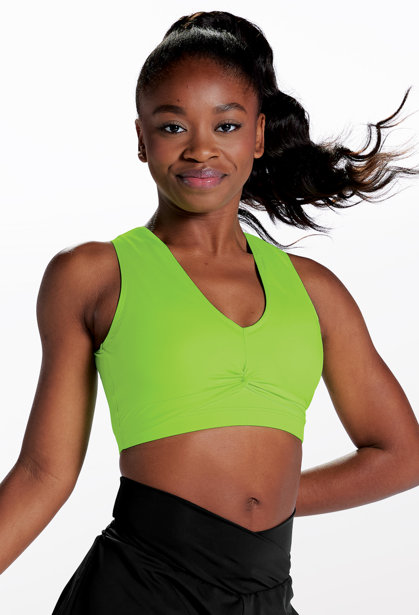 Adorable Neon Green Cap buying Sleeve Crop Top with Neon Green Briefs - Cute Dancewear