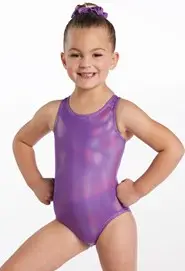 Metallic Solid Prints Leotard