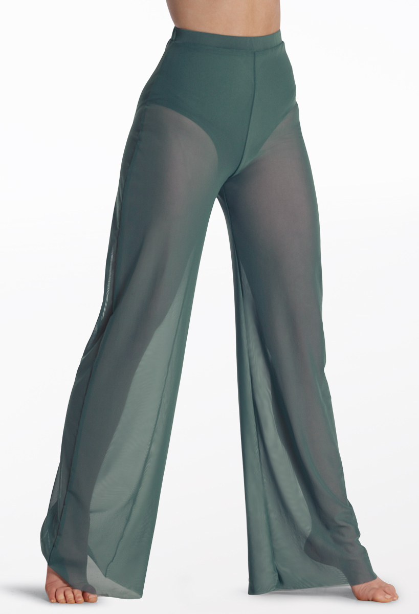 Power Mesh Wide Leg Pants For Dance | Weissman®