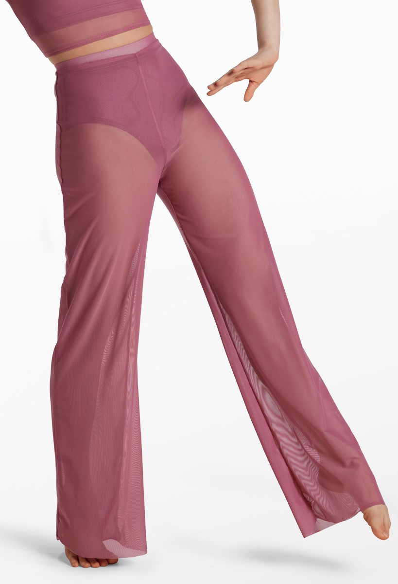 Power Mesh Wide Leg Pants For Dance | Weissman®