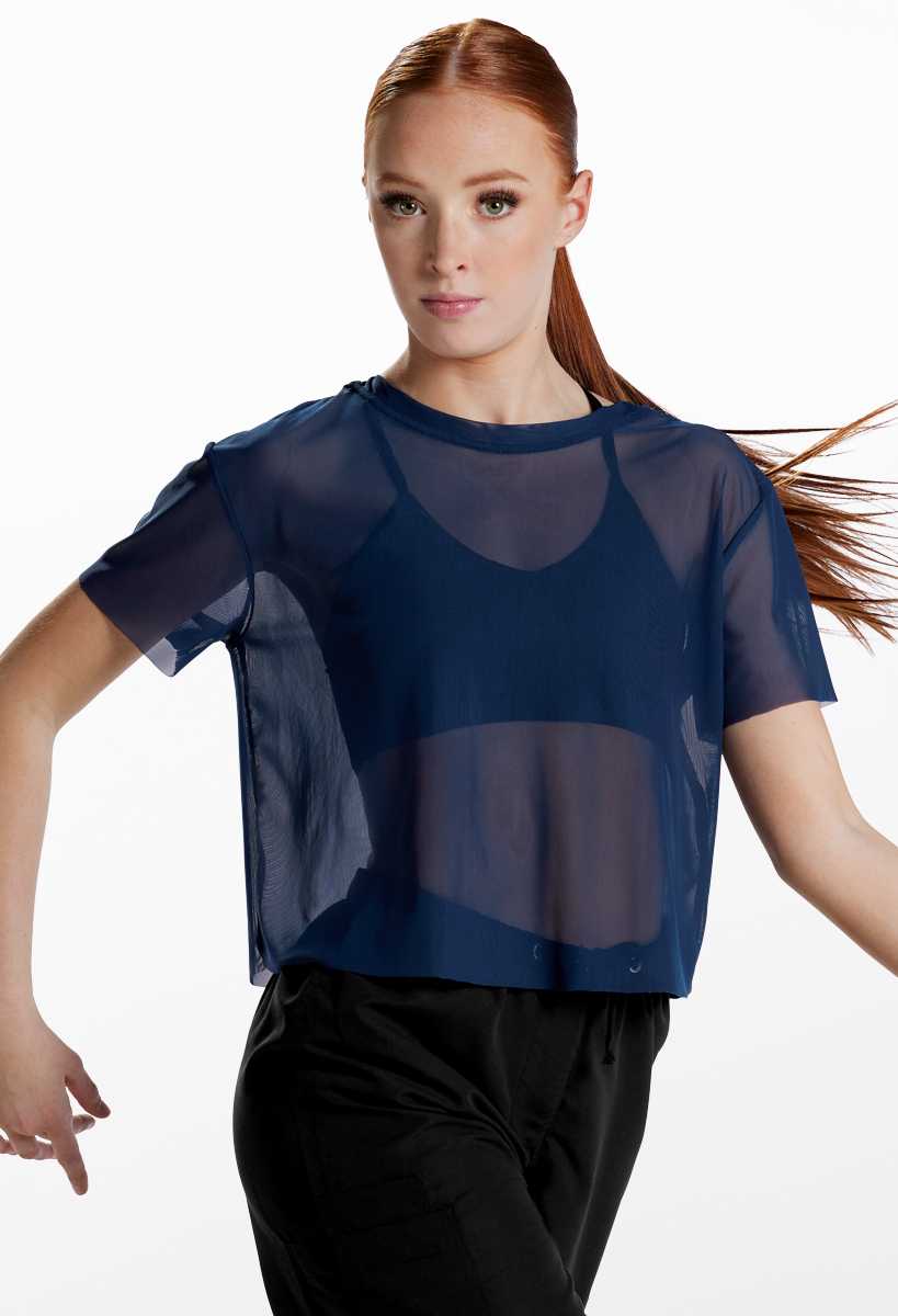 Power Mesh Boxy T-Shirt For Dance | Weissman®