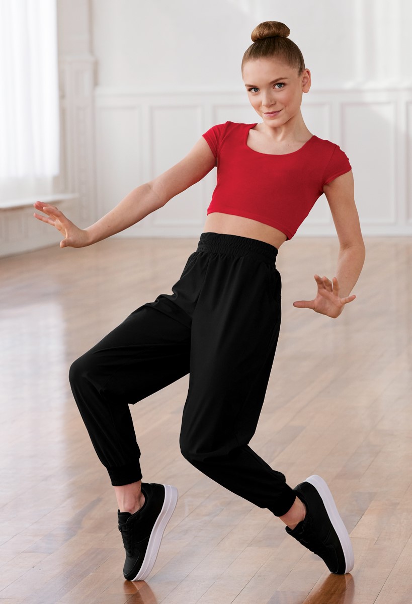 Cotton Scoop Neck Cropped T-Shirt | Weissman®