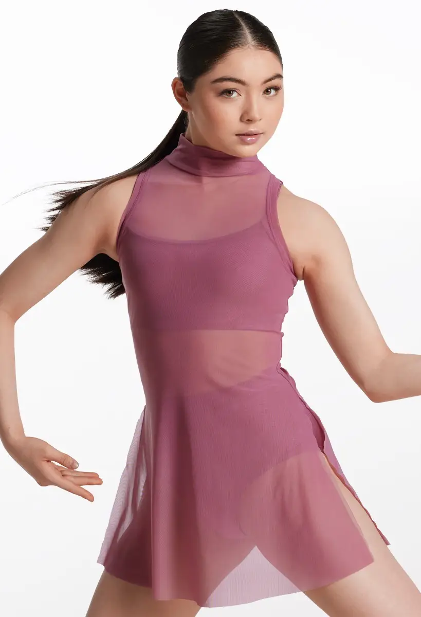 weissman mesh cowl neck halter dress Pink Zante Outfits