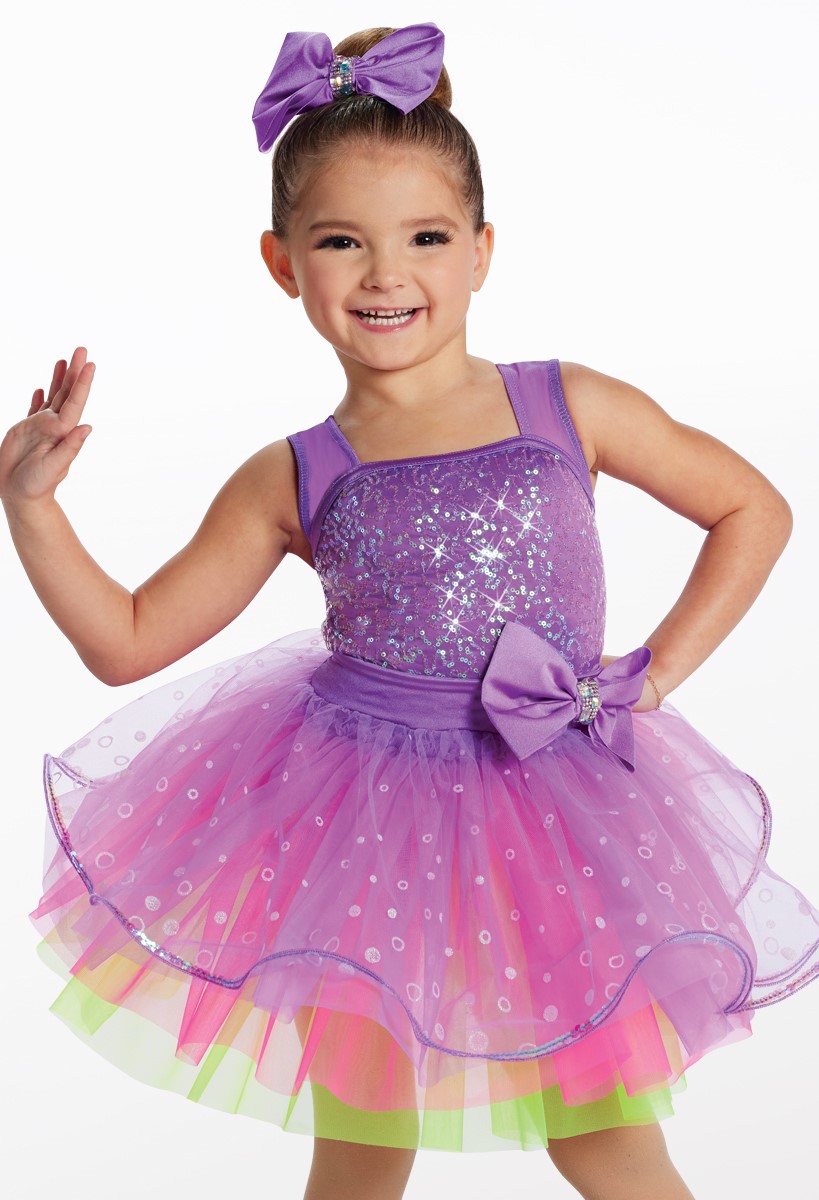 Colorful Tank Dress Kids Dance Costume | Weissman® Colorful Tank Dress Kids Dance Costume | Weissman®