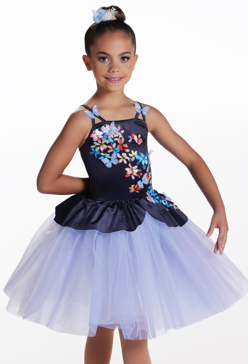 Weissman Dance 3 piece tutu ballet lyrical skirt dress teal top SING 12013 child MC