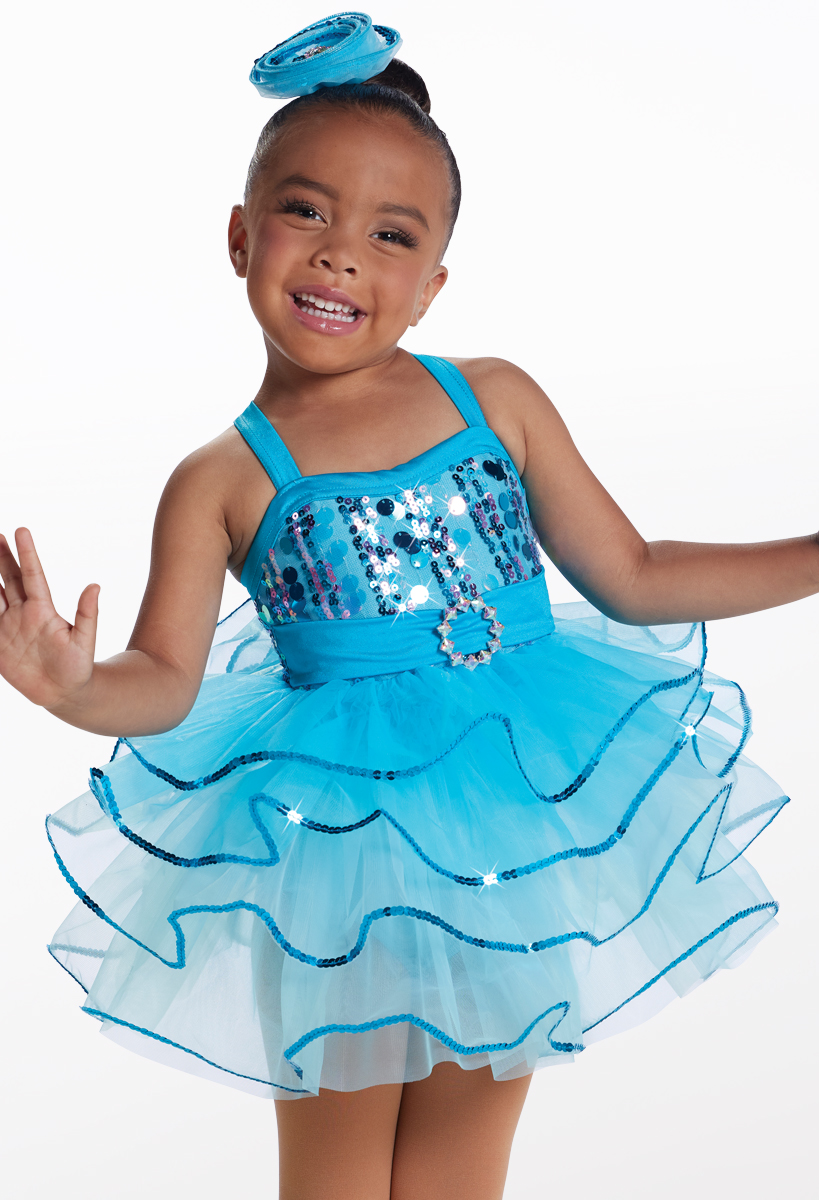 Weissman Girls Dance Costume / Skate Dress – 5508 – Red Sequins – Sleeveless