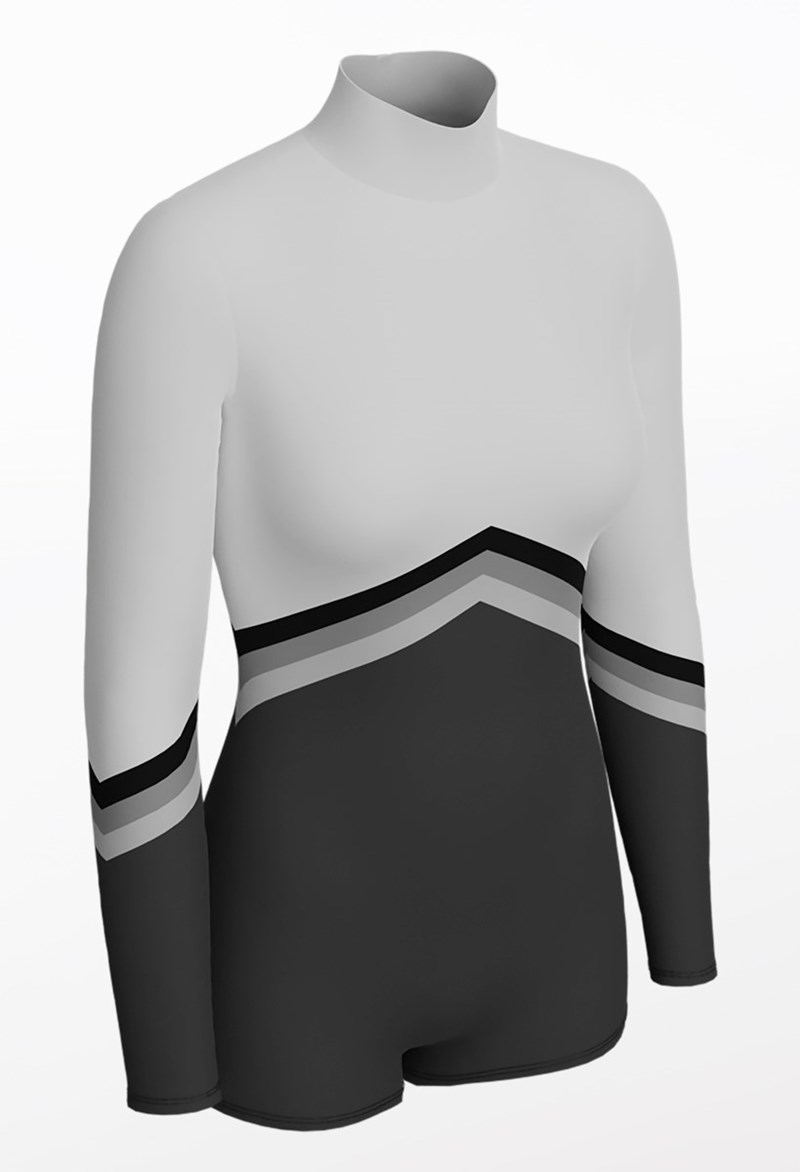 Chevron Print Custom Mockneck Biketard | Weissman®