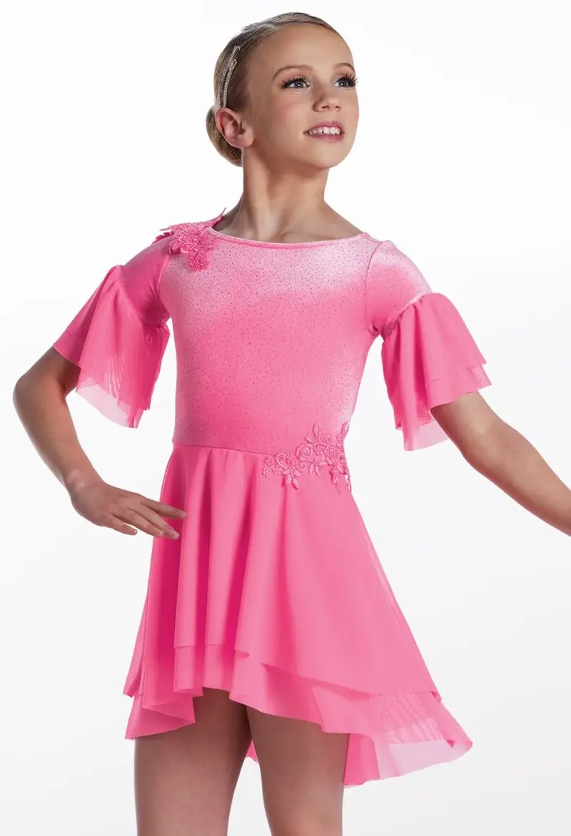 Weissman Costumes Short Lyrical Dress WEISSMAN Dance Costume Ballet Lyrical  Light Blue 10852 Dress Child