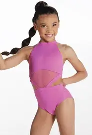 Caged Mock Neck Leotard