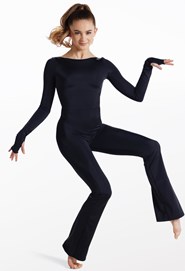 Long Sleeve Flare Leg Unitard