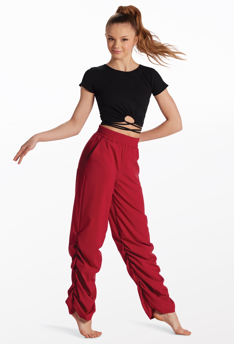 Woven Tech Ruched Detail Dance Pants | Balera™