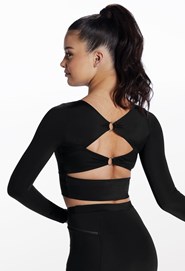 Long Sleeve O-Ring Crop Top