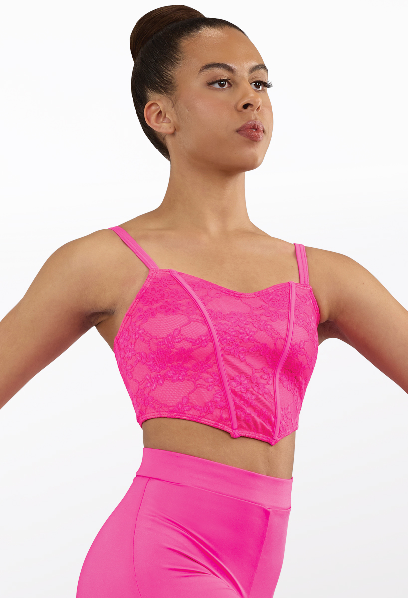 Floral Lace Corset Crop Top | Weissman®
