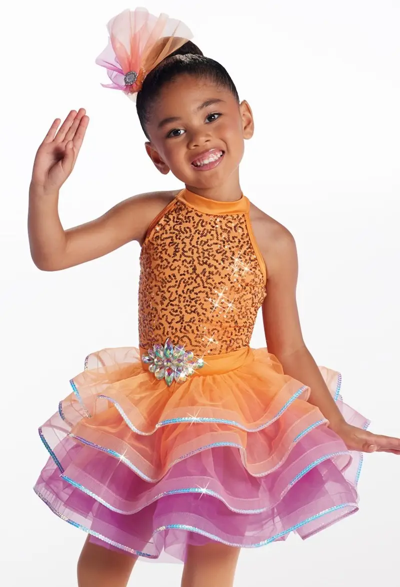 Multicolor Tiered Dress Dance Costume | Weissman Multicolor Tiered Dress Dance Costume | Weissman