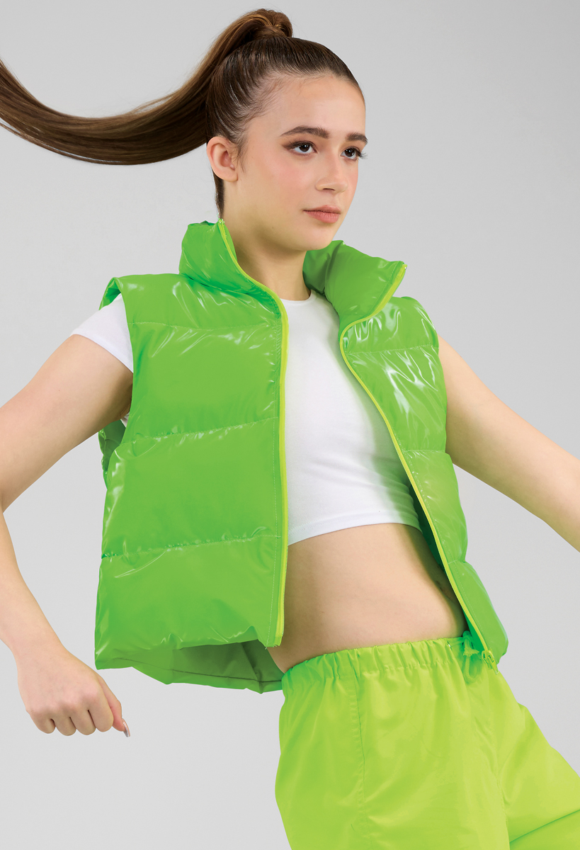 Zip-Front Liquid Shine Puffer Vest | Weissman®
