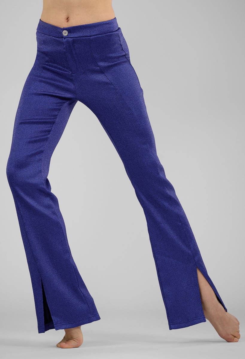 Metallic Split-Hem Suit Pants | Weissman®