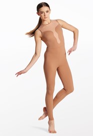 Curved Illusion Plunge Unitard