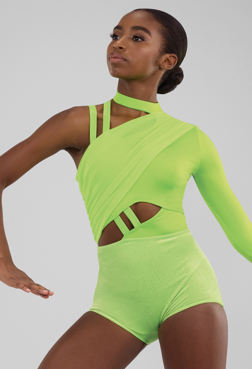 Draped Asymmetric Leotard for Dance | Weissman®