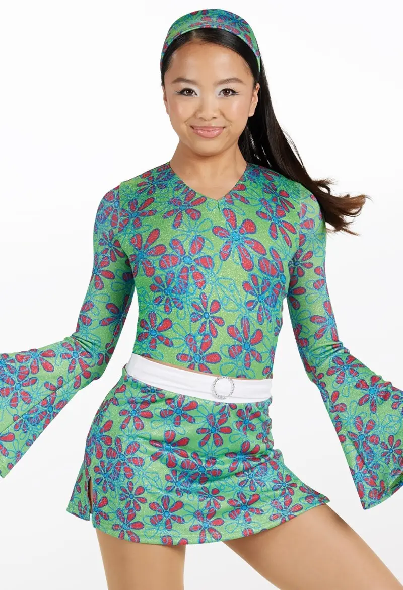 RG Costumes Women's 70's Sweet Heart Halloween Costume - Bell Sleeve Top & Bell Bottom Pants Set, Includes Headband 2 thumbnail image
