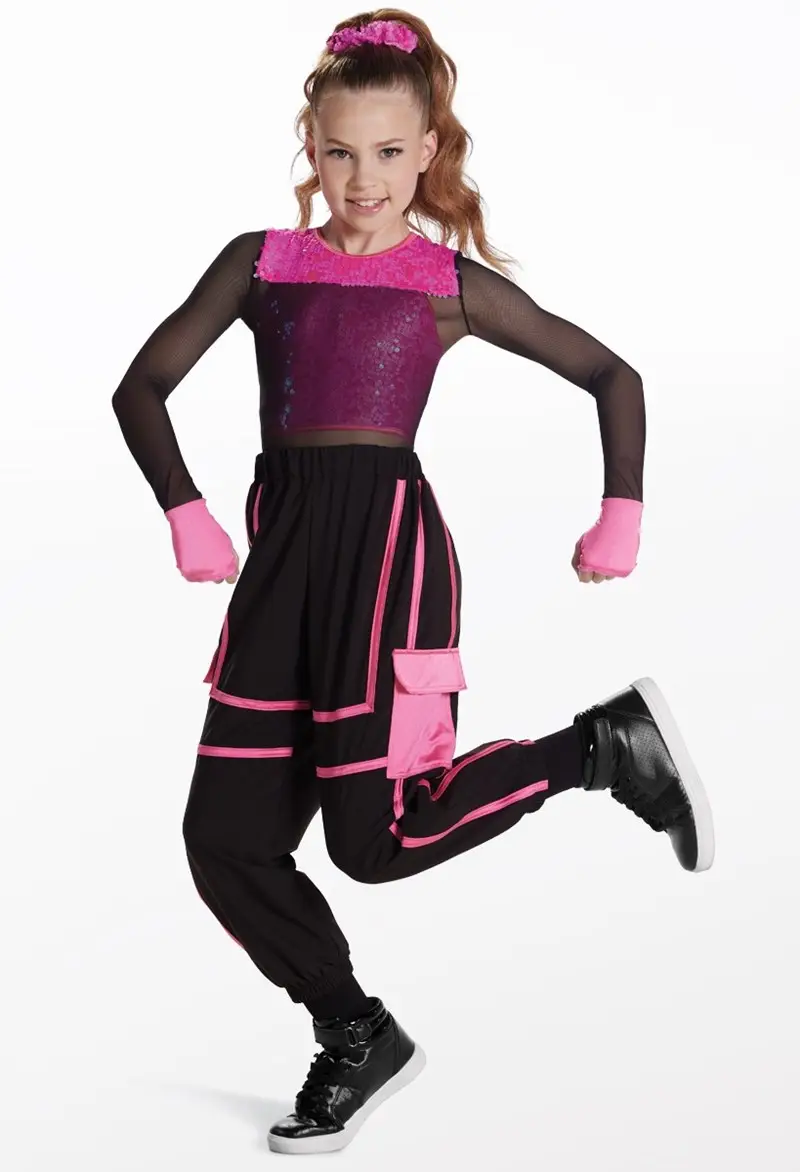 Hop Dance 90s Dance Costumes Neon Sequin Hip-Hop Dance Costume Set Weissman