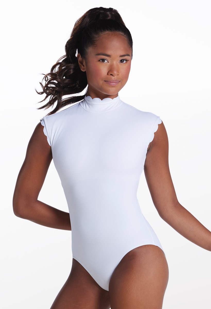Scallop Trim Mock Neck Dance Leotard | Balera™