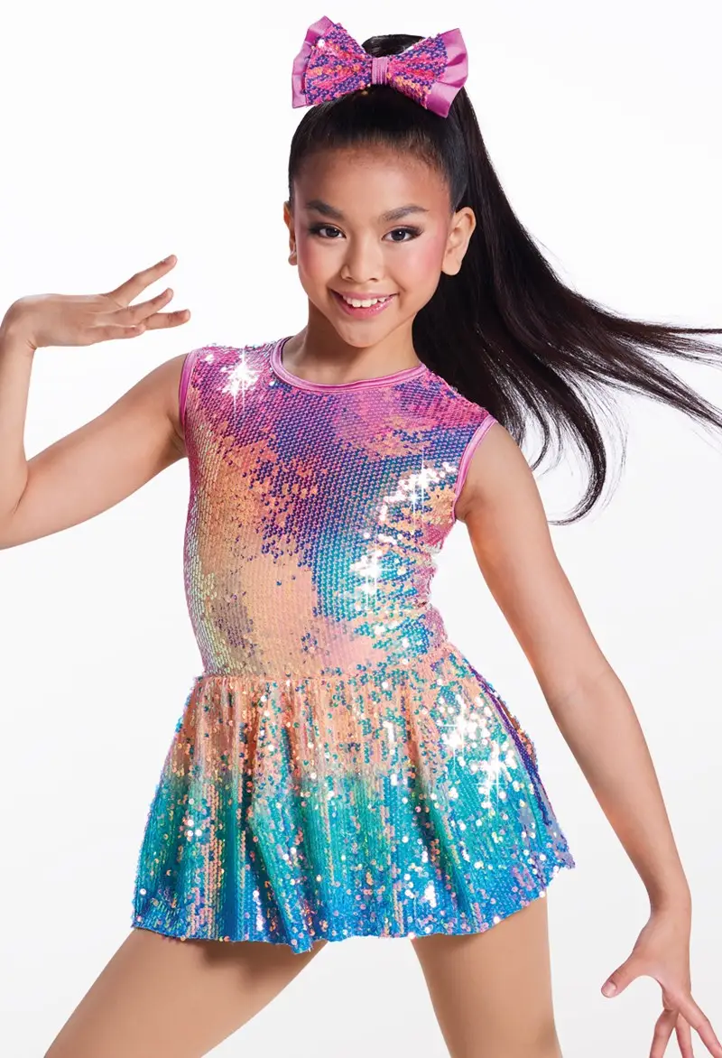 Ombre Sequin Skater Dress Jazz Costume | Weissman Ombre Sequin Skater Dress Jazz Costume | Weissman