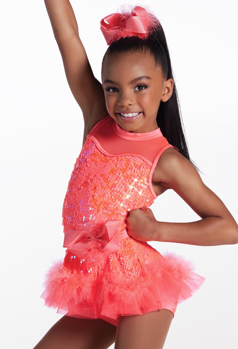 Ultra Sparkle Feather Jazz Dance Dress | Weissman®