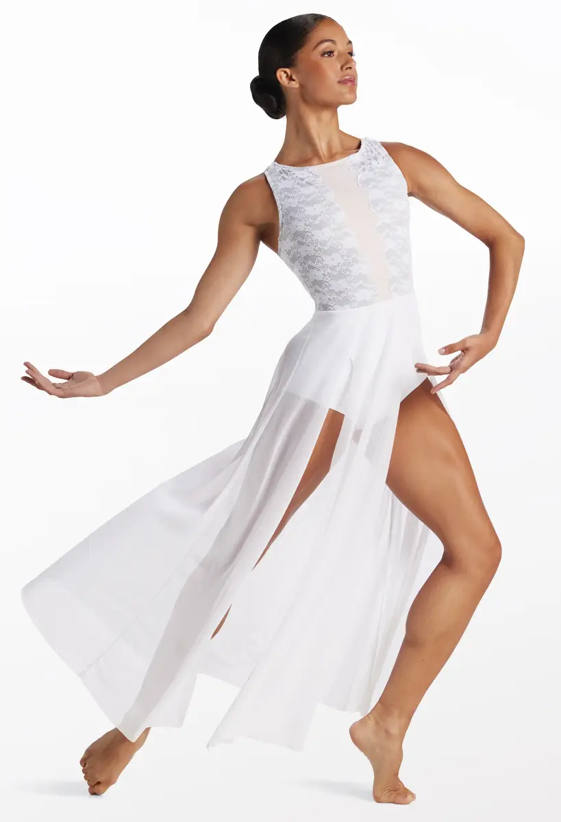 Scalloped Lace Plunge Dance Dress | Balera