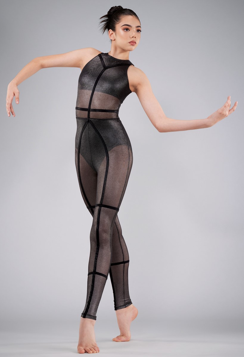 Metallic Striped Unitard Dance Costume | Weissman®
