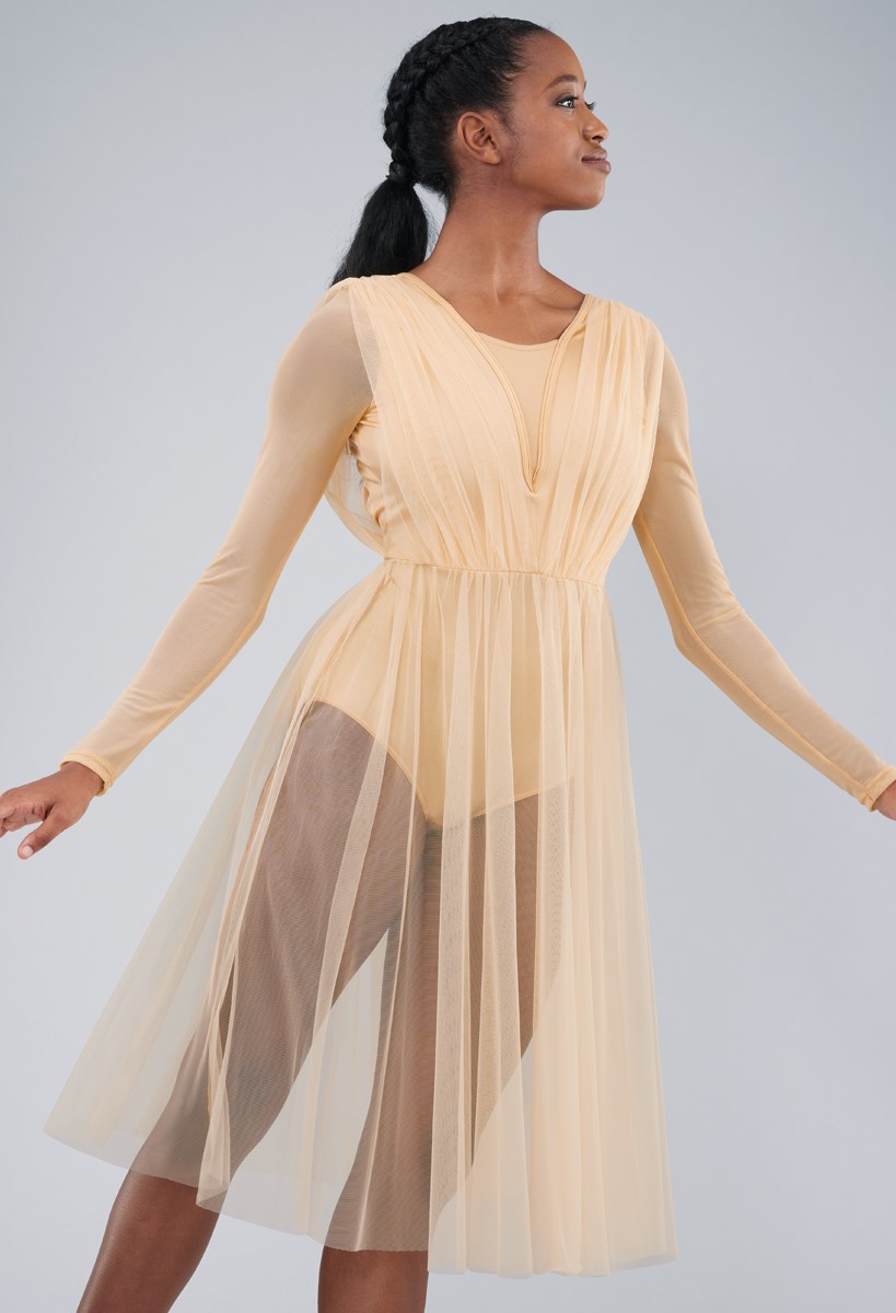 Shirred Midi Dress Dance Costume | Weissman®