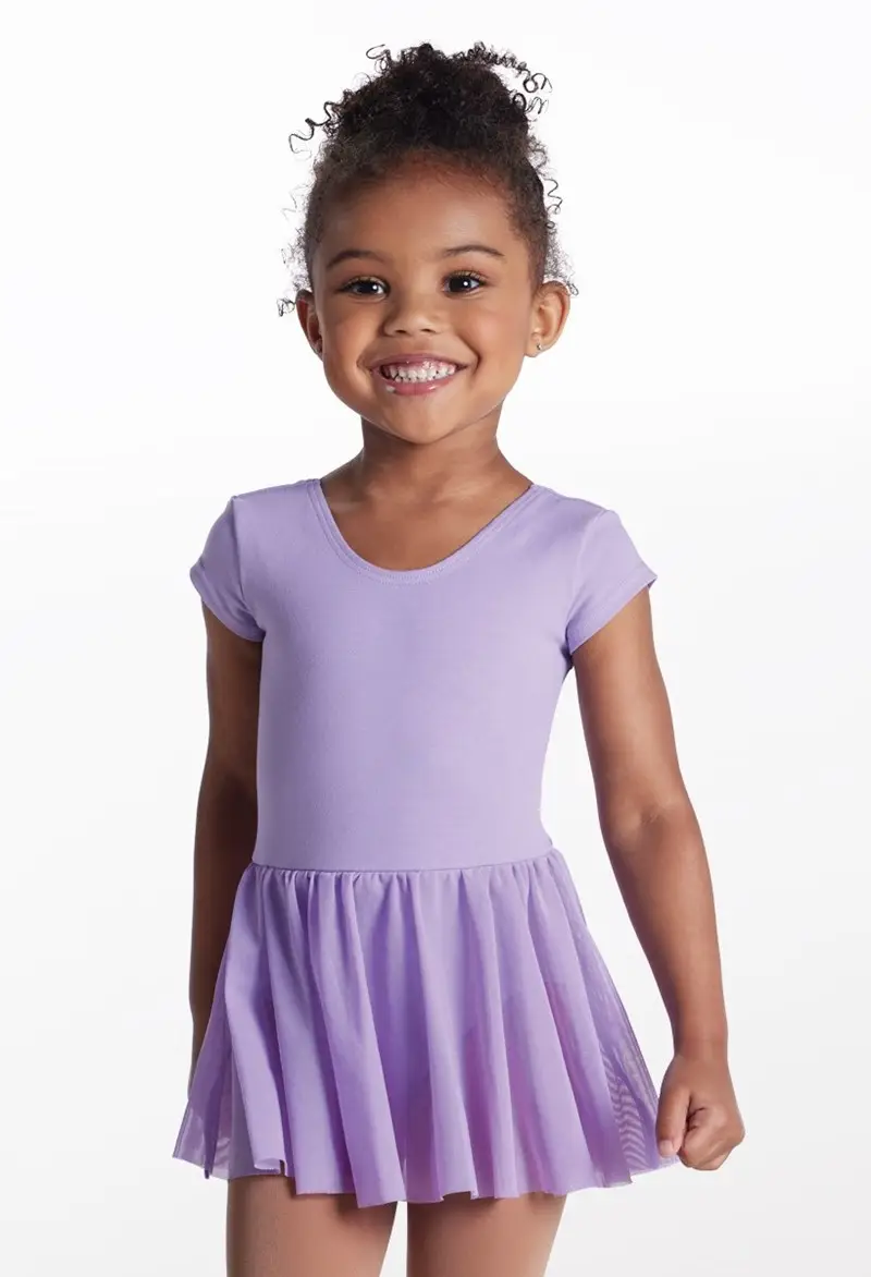 Child Short Sleeve Bow Back Dance Dress | Balera™