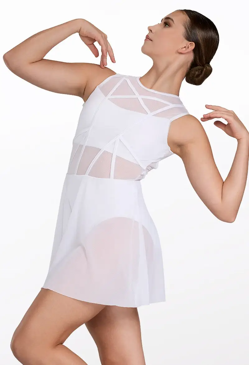 knee length dresses for ladies Berrylush Women Solid Pink Square-Neck Caged Back Tie-Up Fit & Flare M main image 1