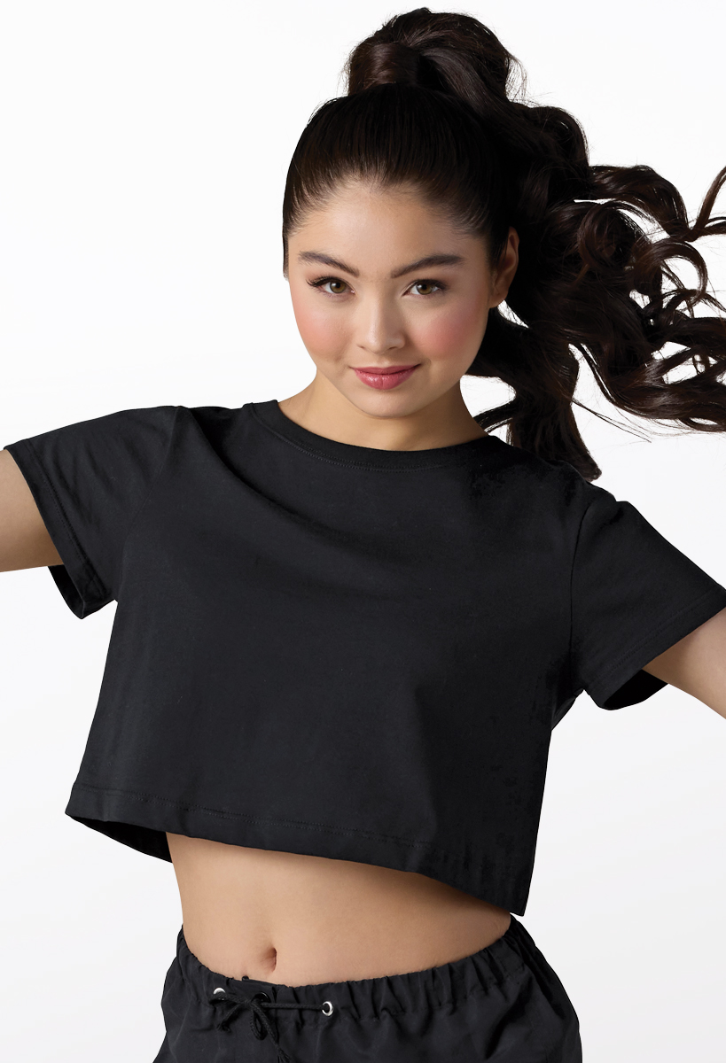 100% Cotton Boxy Cropped Tee for Dance | Weissman®